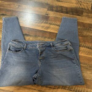 Women's Maurices XL X-Long High Rise Button Fly Jeggings